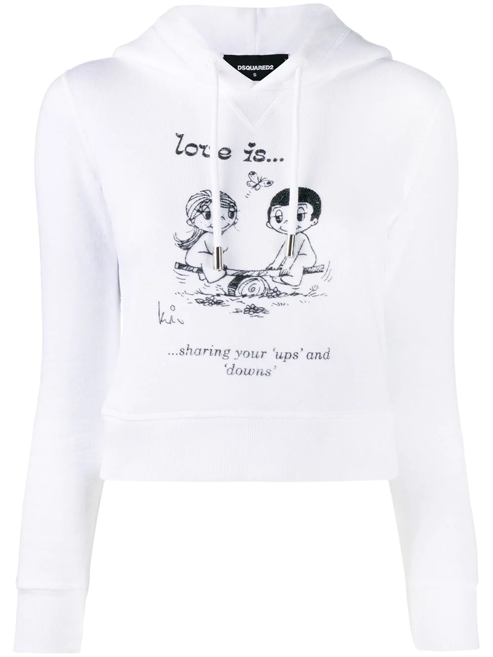 Love is print hoodie - 1