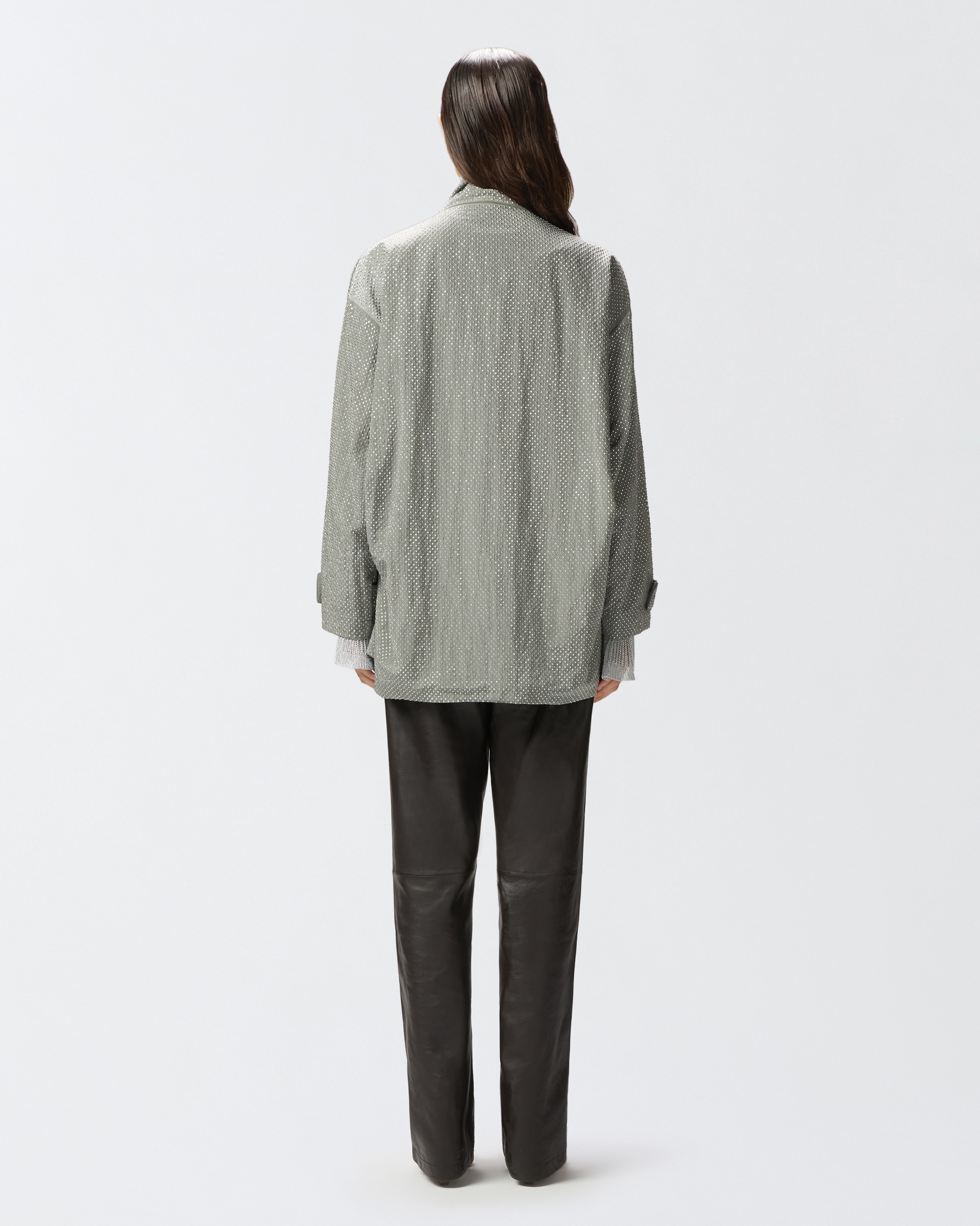 TECHNICAL PARKA WITH RHINESTONE-EFFECT MINI STUDS - 4