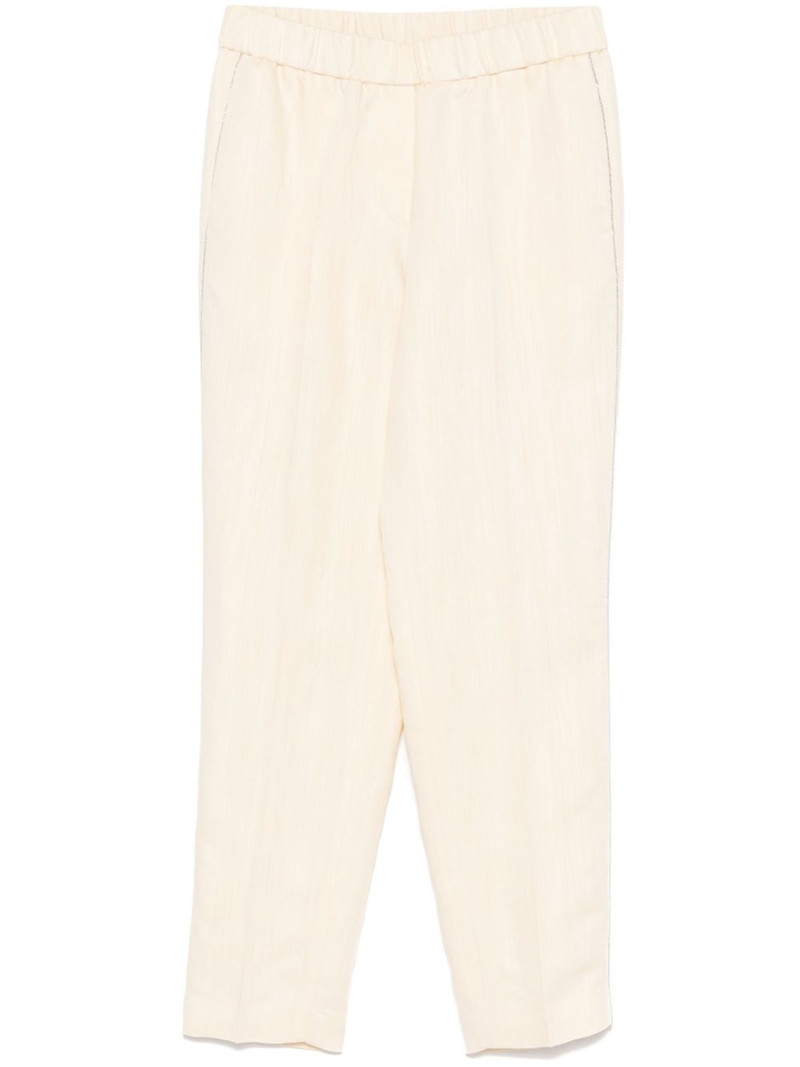 beaded-trim trousers 1
