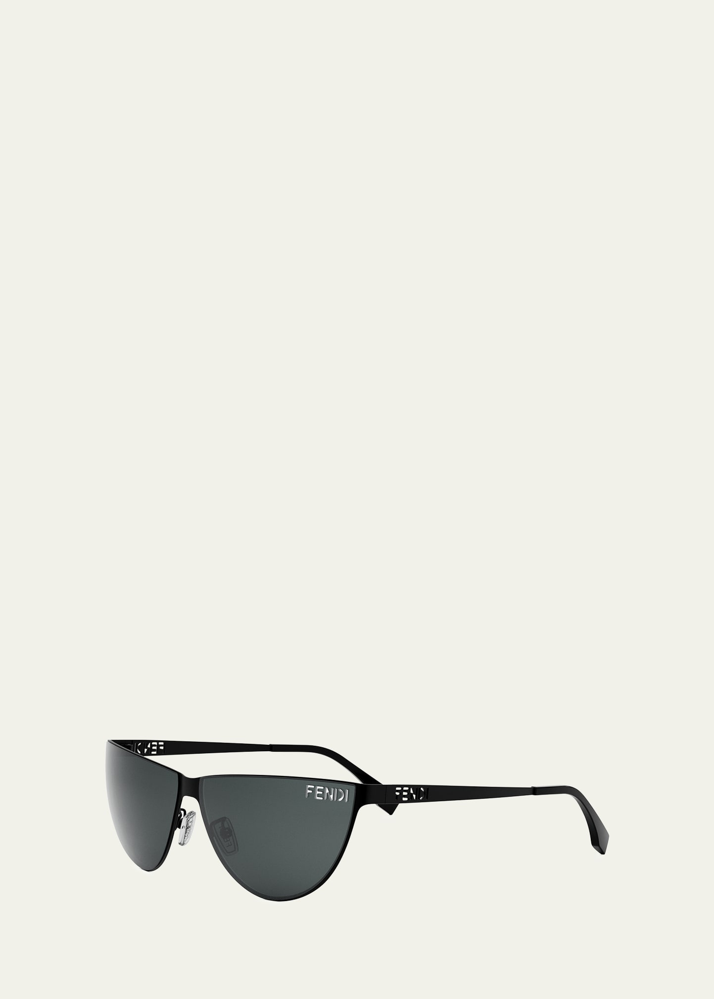 Men's Logo Cutout Metal Cat-Eye Sunglasses - 2
