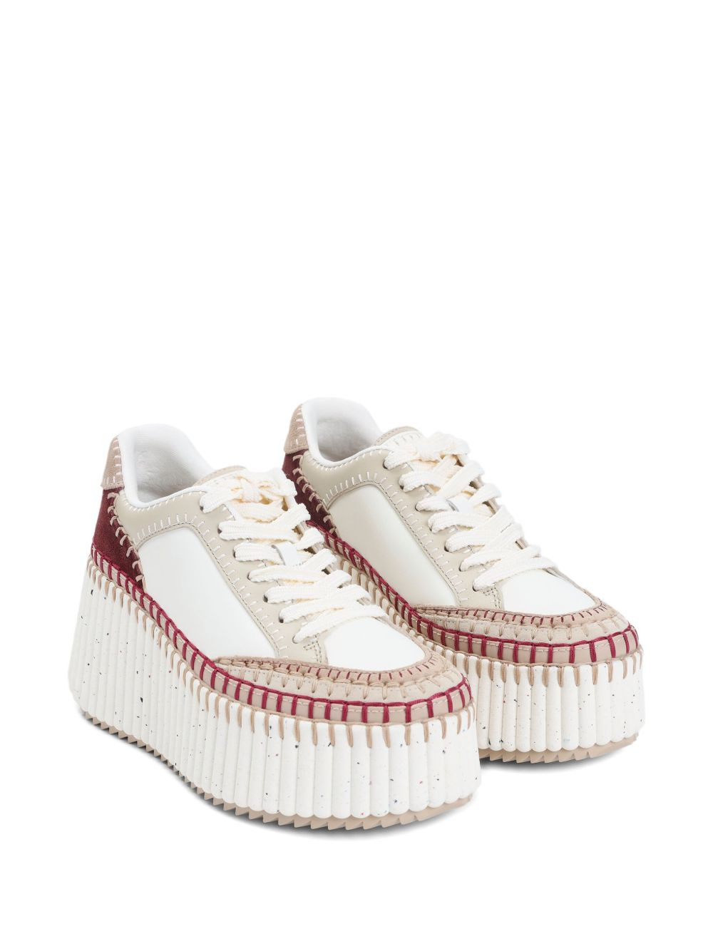 Nama platform-sole contrast-stitch sneakers - 2