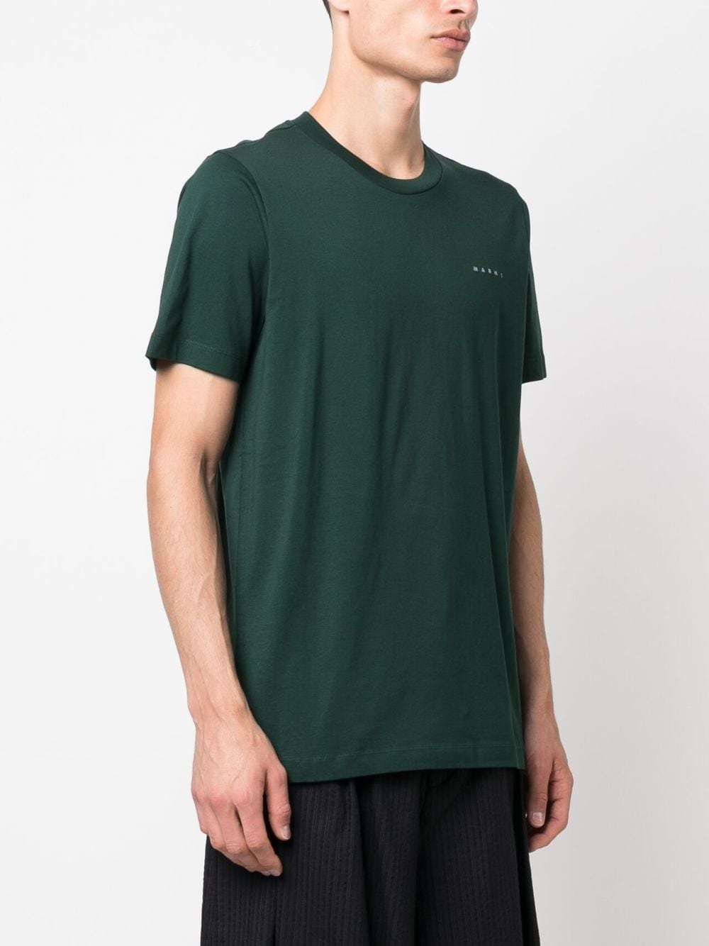 logo-embroidered cotton T-shirt - 3