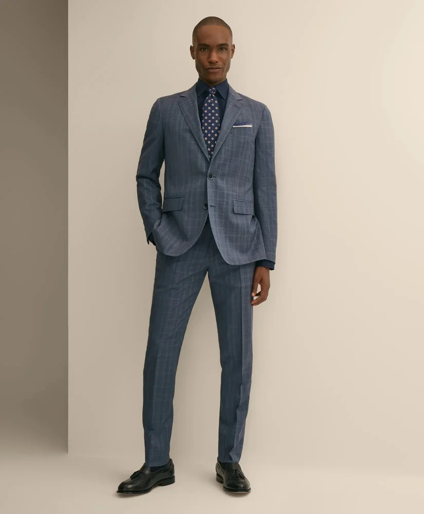 Slim Fit Wool Check 1818 Suit - 1