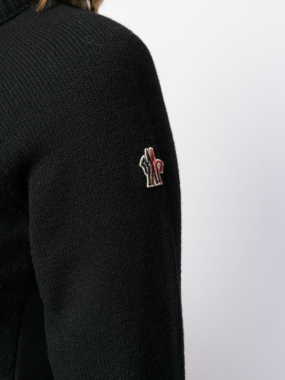 panelled embroidered logo jumper - 5