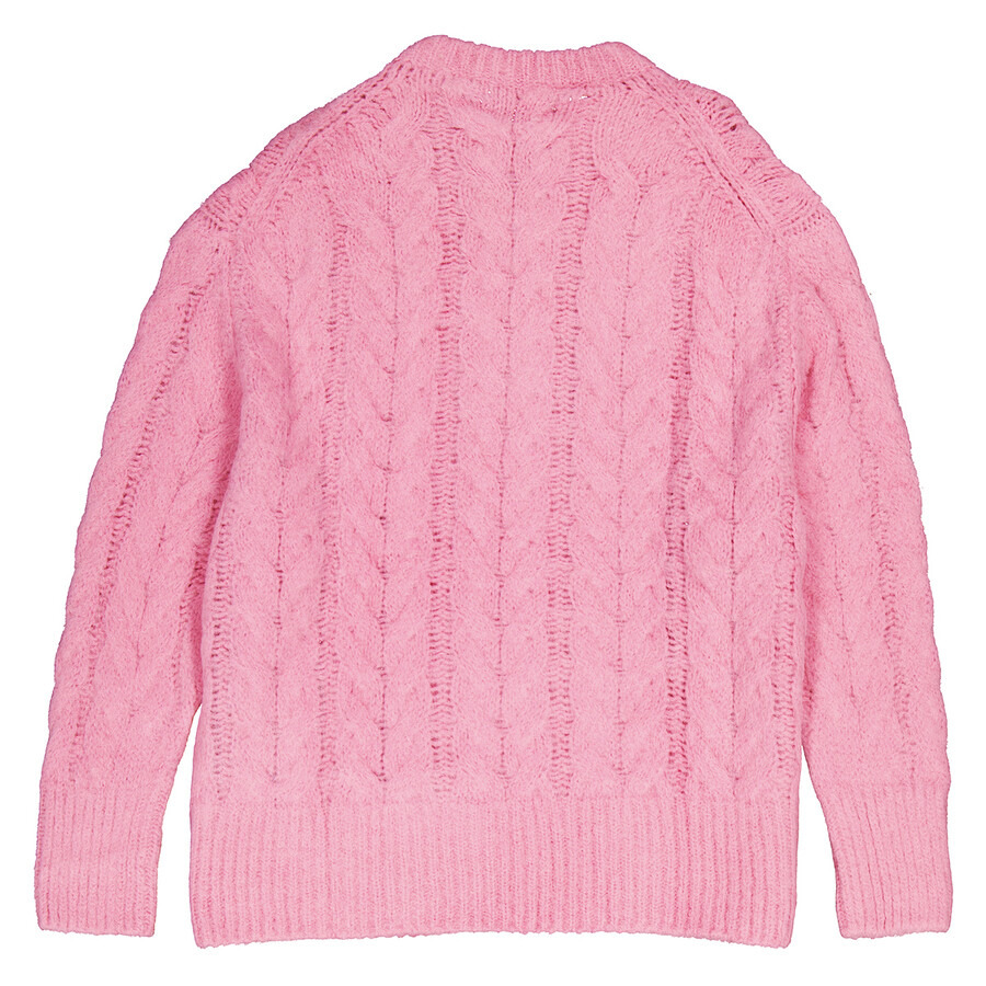 Stella McCartney Ladies Pink Cable Knit Cape Jumper - 7