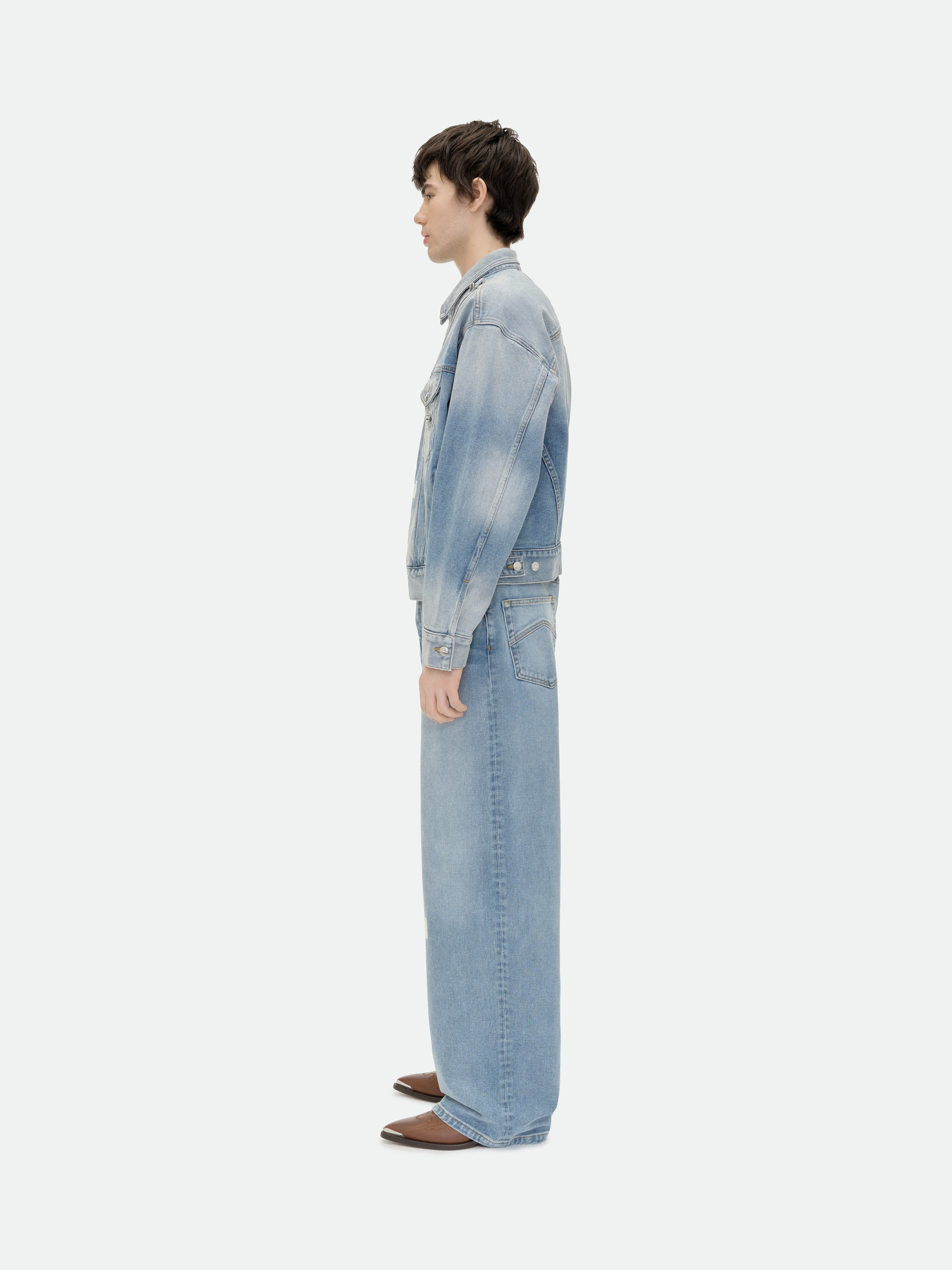 "PACK" LOGO WIDE LEG DENIM - 6