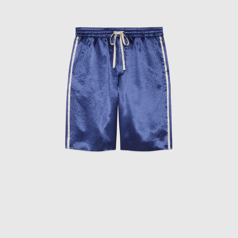 Acetate shorts with Interlocking G 1