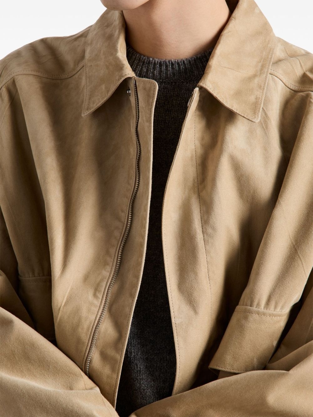 suede bomber jacket - 5