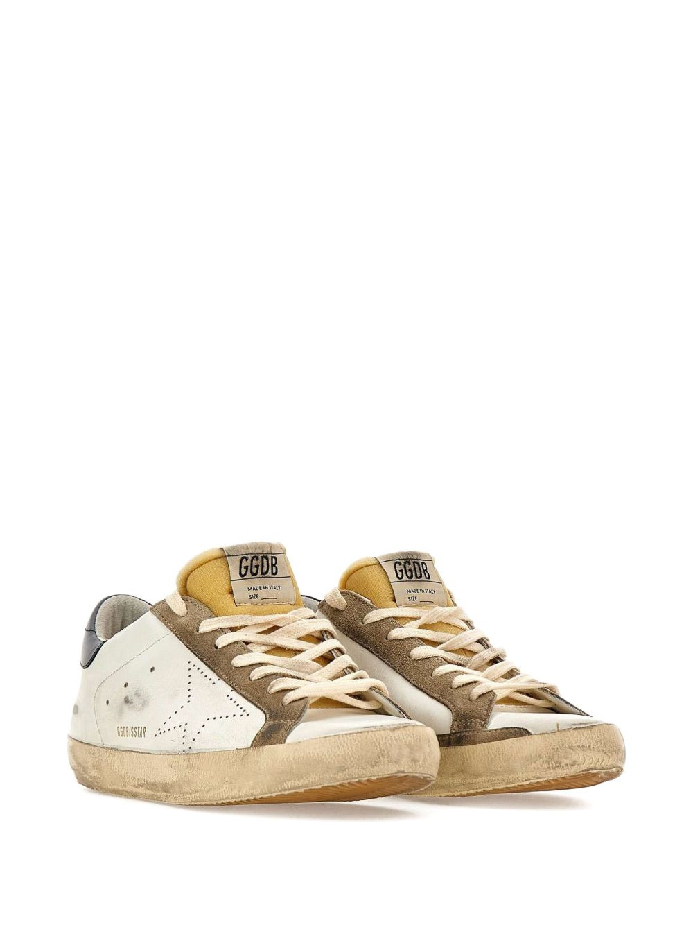 Super-Star used-effect leather low-top sneakers - 2