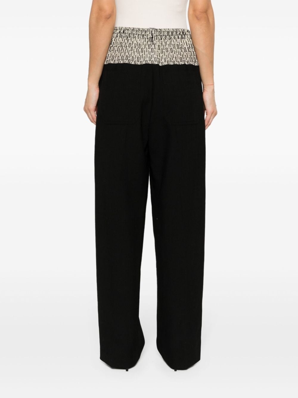 logo-print tailored trousers - 4