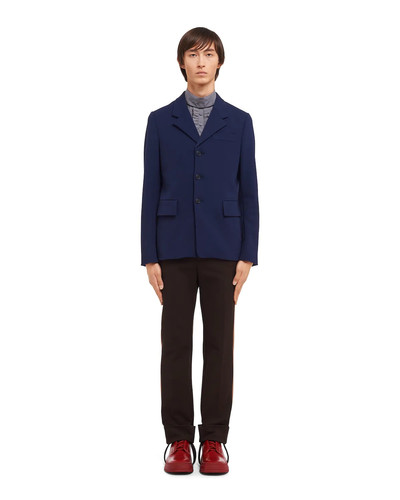 Prada Single-breasted technical gabardine jacket outlook