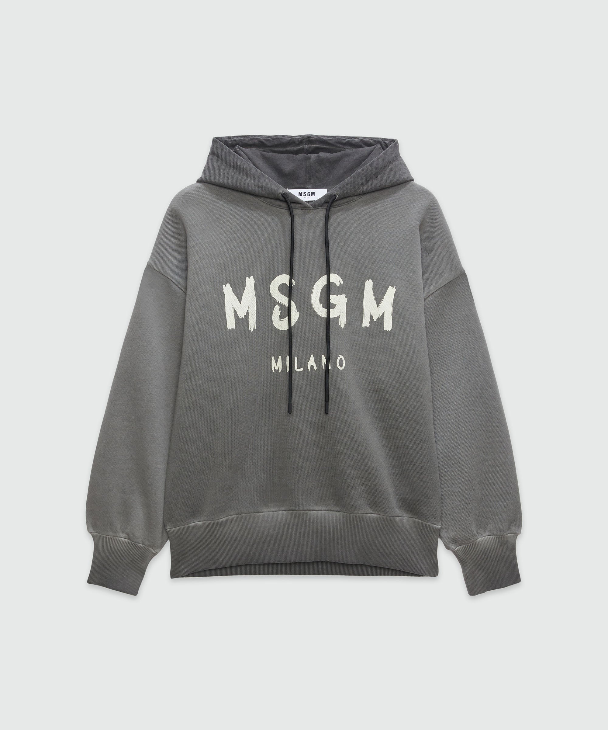 Jersey sweatshirt with brushstroke logo - 1