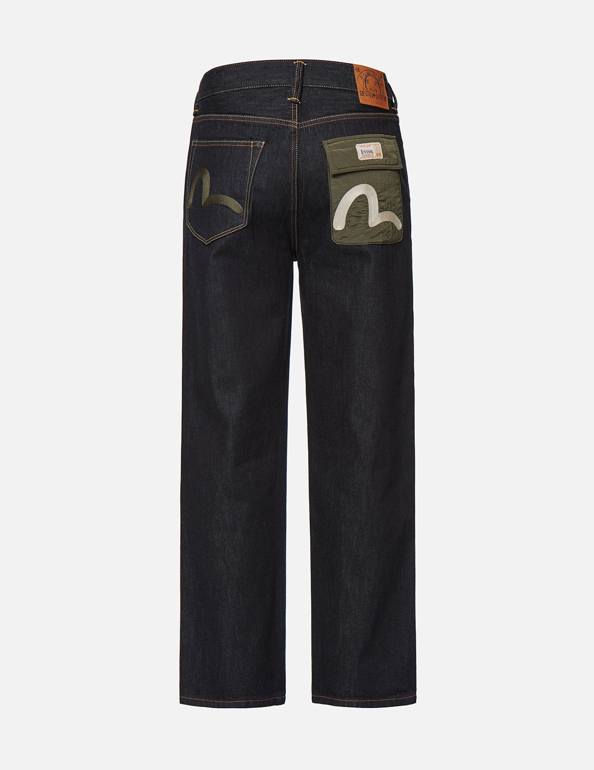 SEAGULL EMBROIDERED WIDE LEG DENIM JEANS - 2