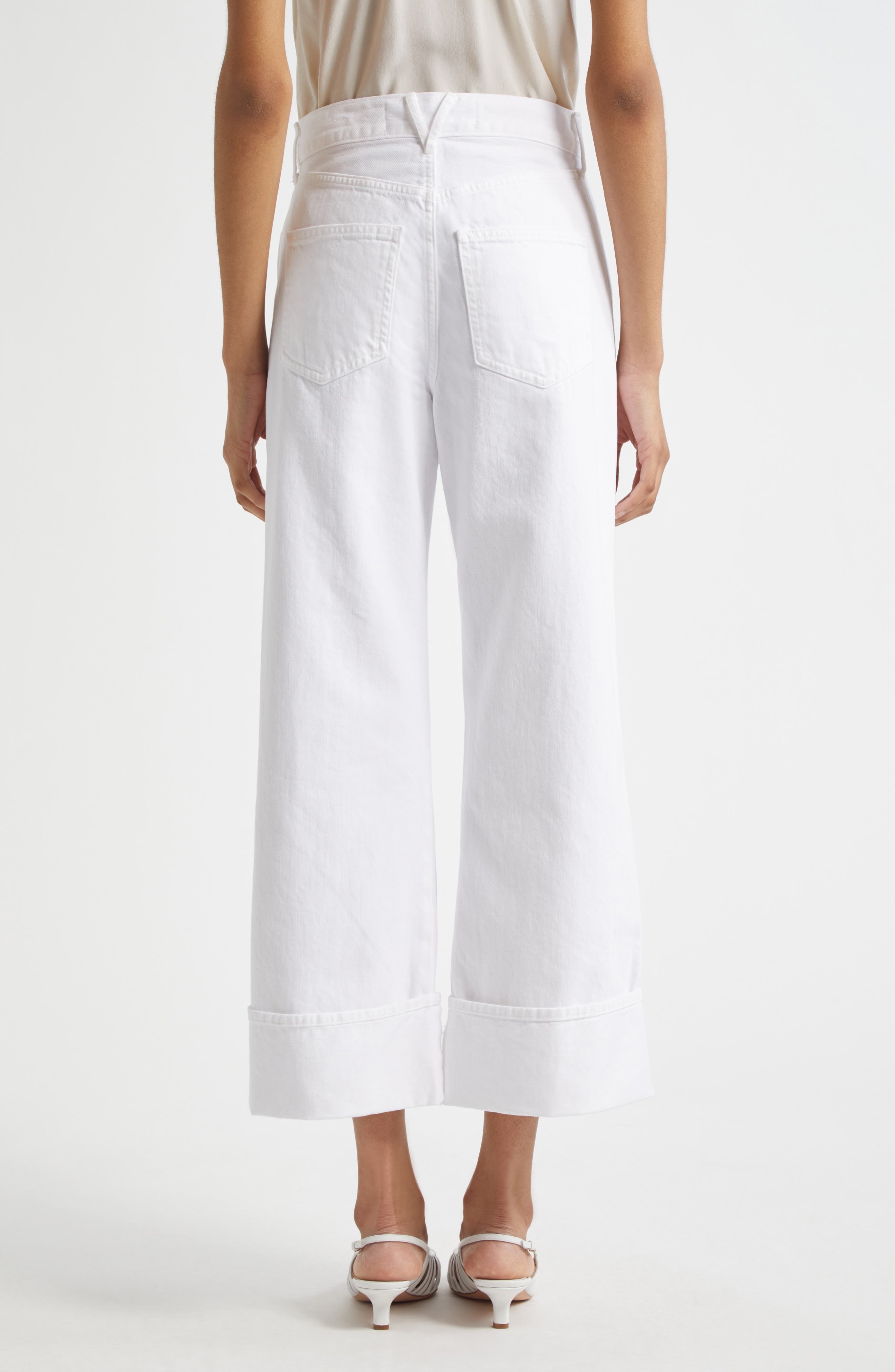 Veronica Beard Taylor Crop Jeans in White at Nordstrom - 3