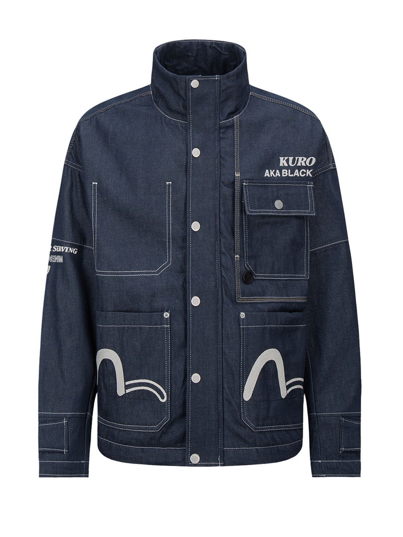 Contrast Stitching Denim Worker Jacket 18
