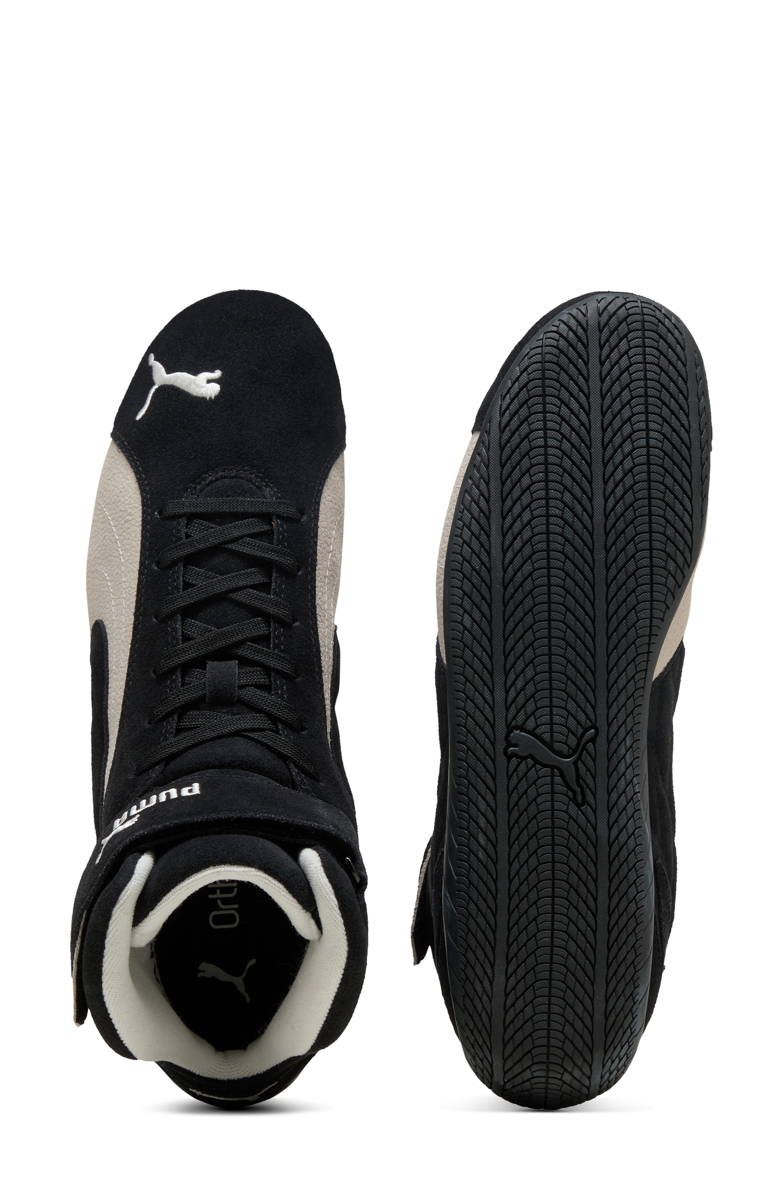 PUMA Speedcat Mid Sneaker in Puma Black-Warm White at Nordstrom - 4