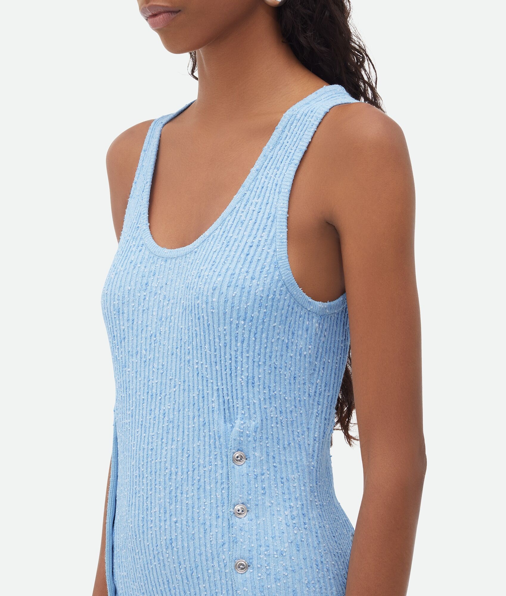 Slim Fit Ribbed Viscose Midi Dress - 4