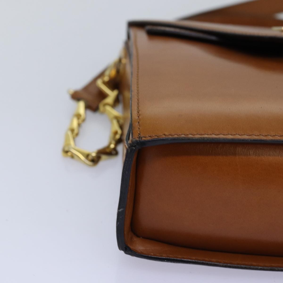 CELINE Hand Bag Leather Brown - 15