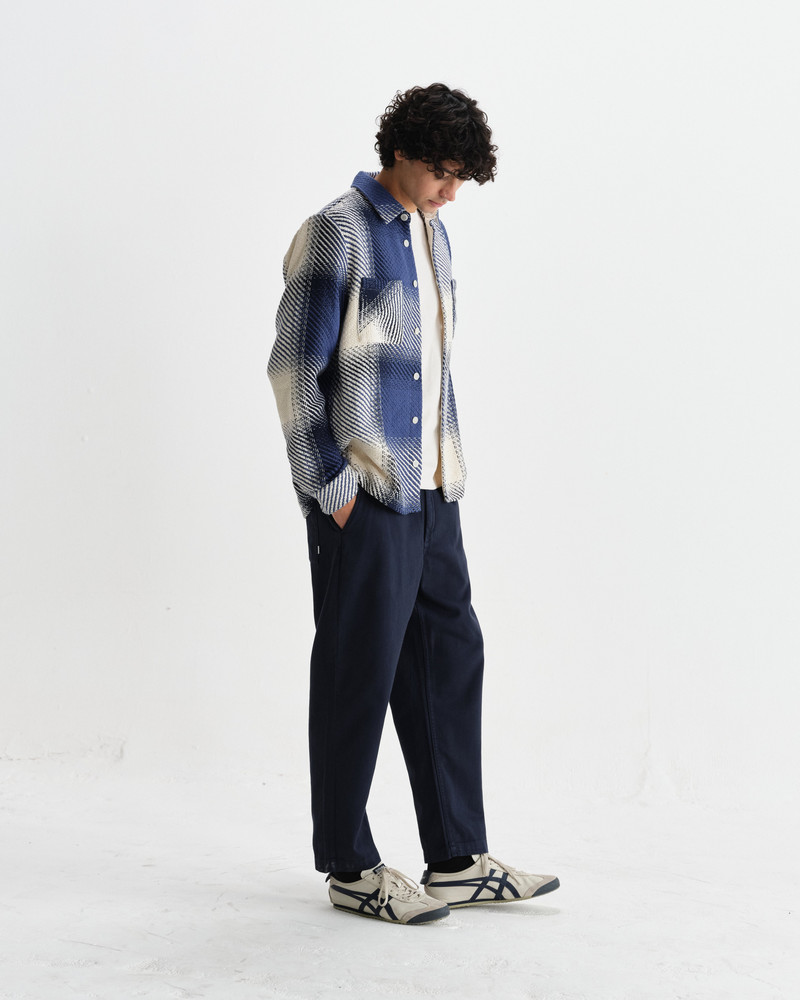 Whiting - Blue And Ecru Shadow Check Overshirt 5
