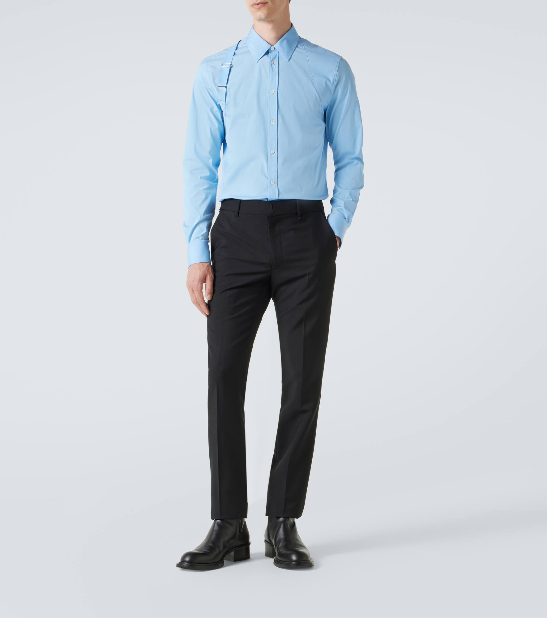 Cotton-blend poplin shirt - 2