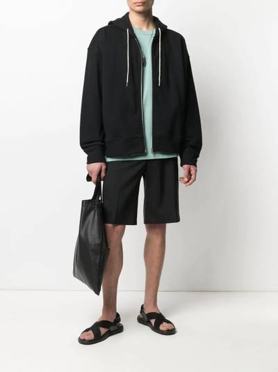 Jil Sander zip-up cotton hoodie outlook