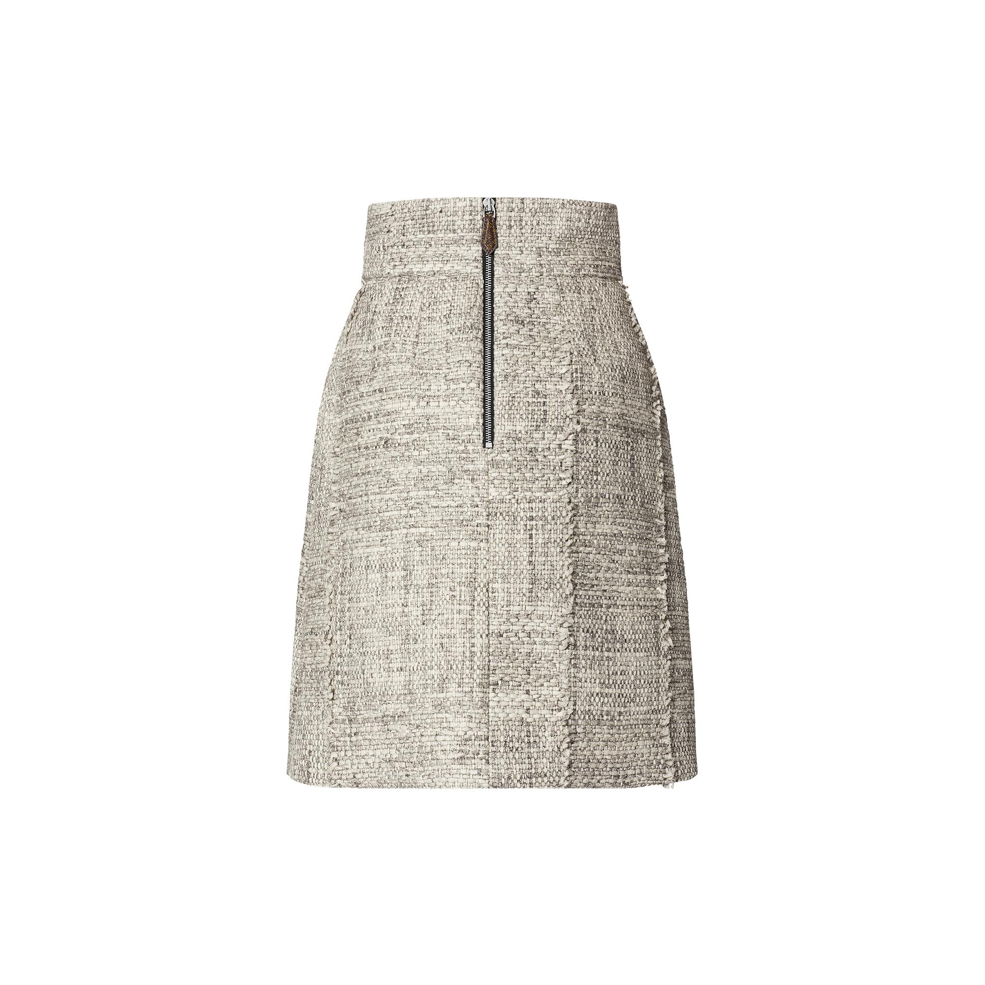 Raw Tweed Skirt - 3