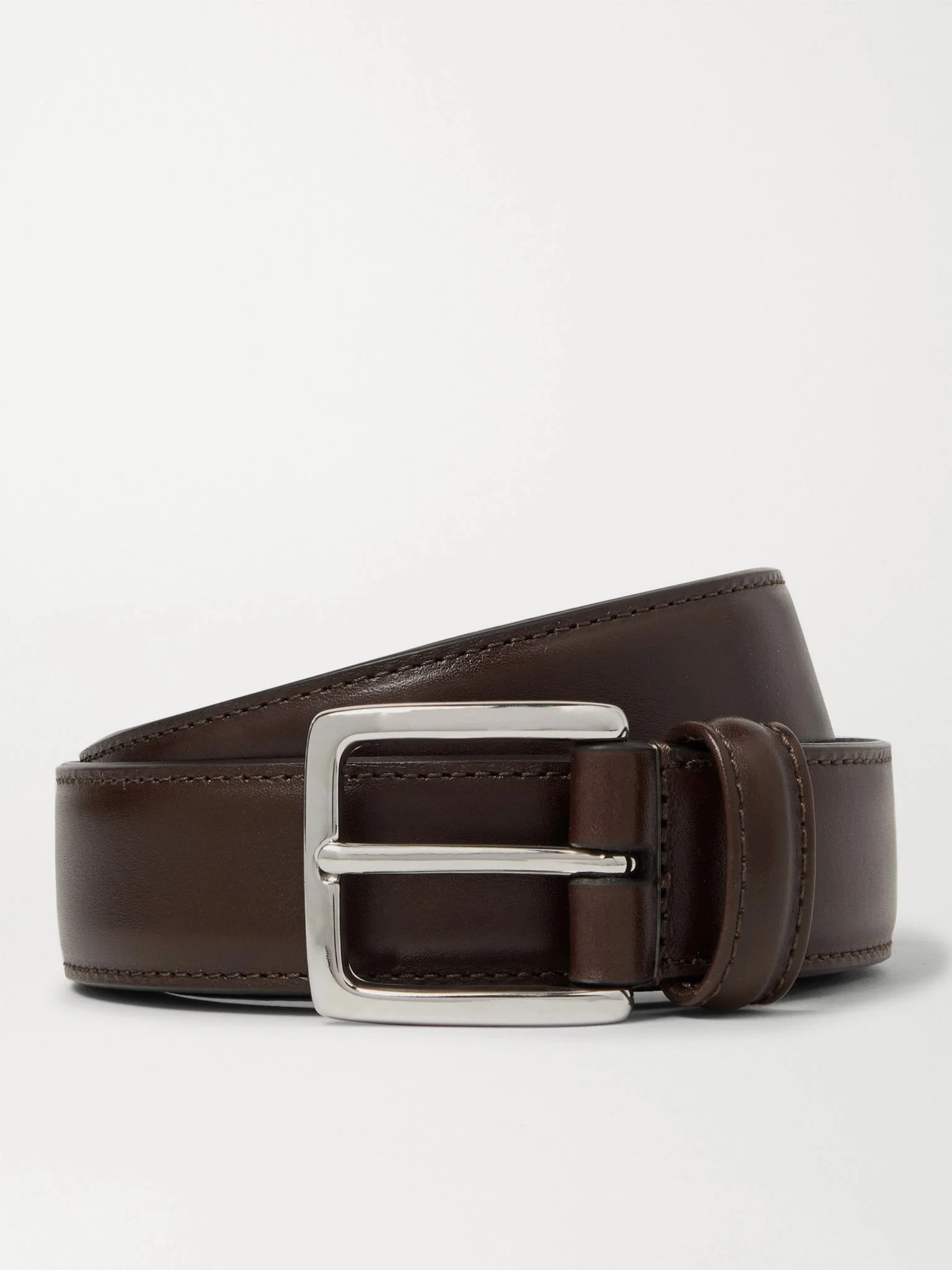 3cm Dark-Brown Leather Belt Dark brown - 1
