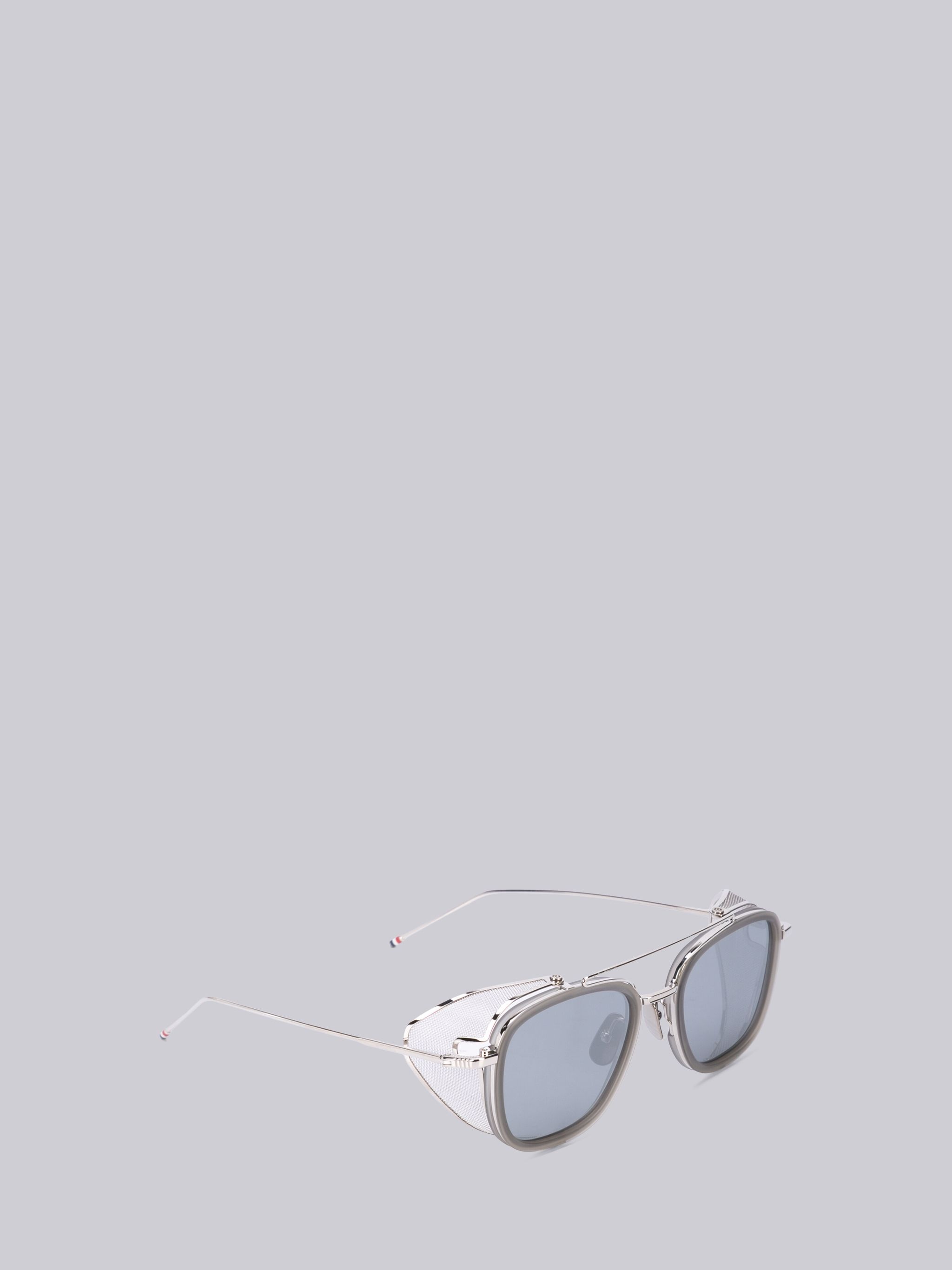 TB808 - Grey and Silver Mesh Sunglasses - 4