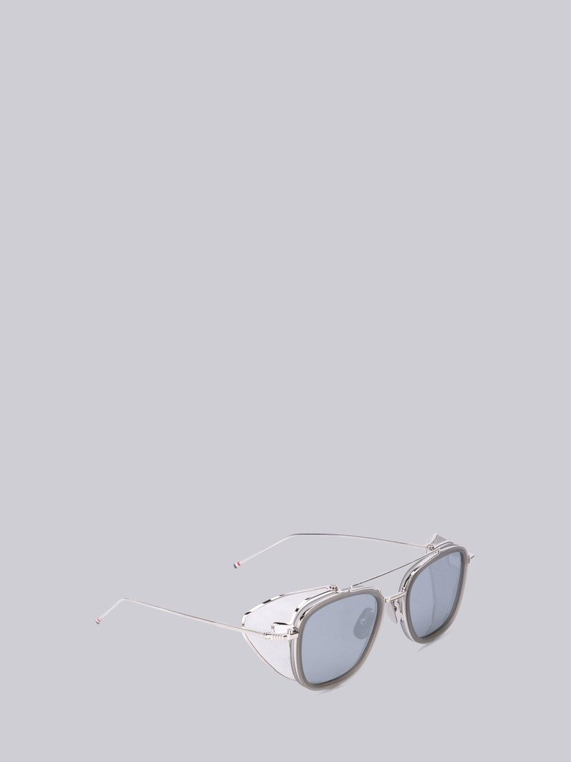 TB808 - Grey and Silver Mesh Sunglasses 4