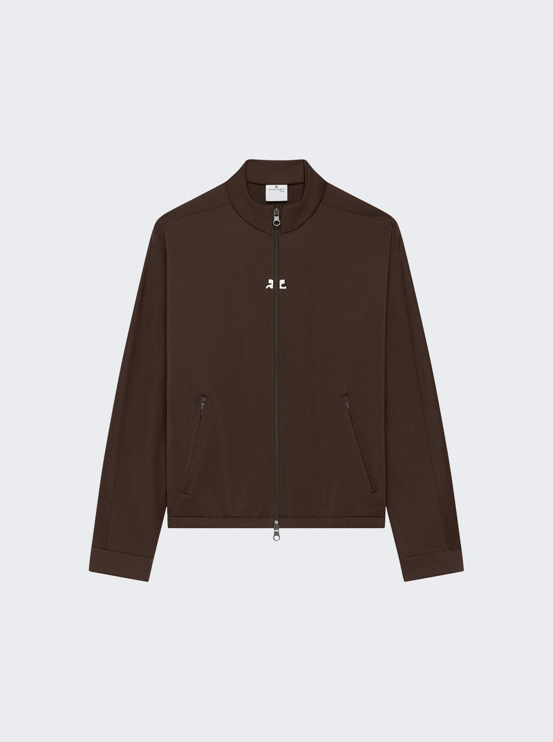 Interlock Tracksuit Jacket Chocolate 1