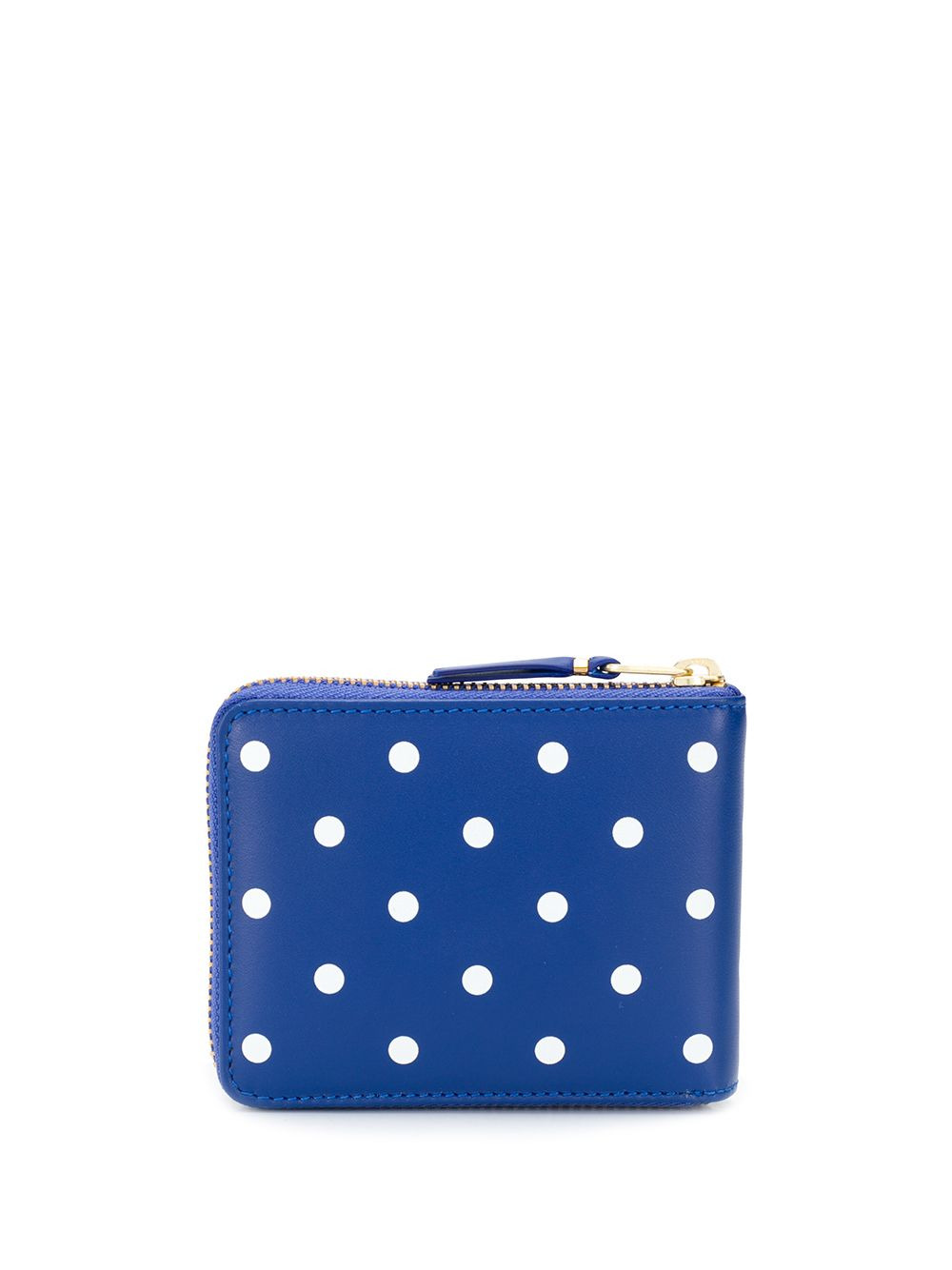 Dots Printed Leather Line U Zip Wallet - 2