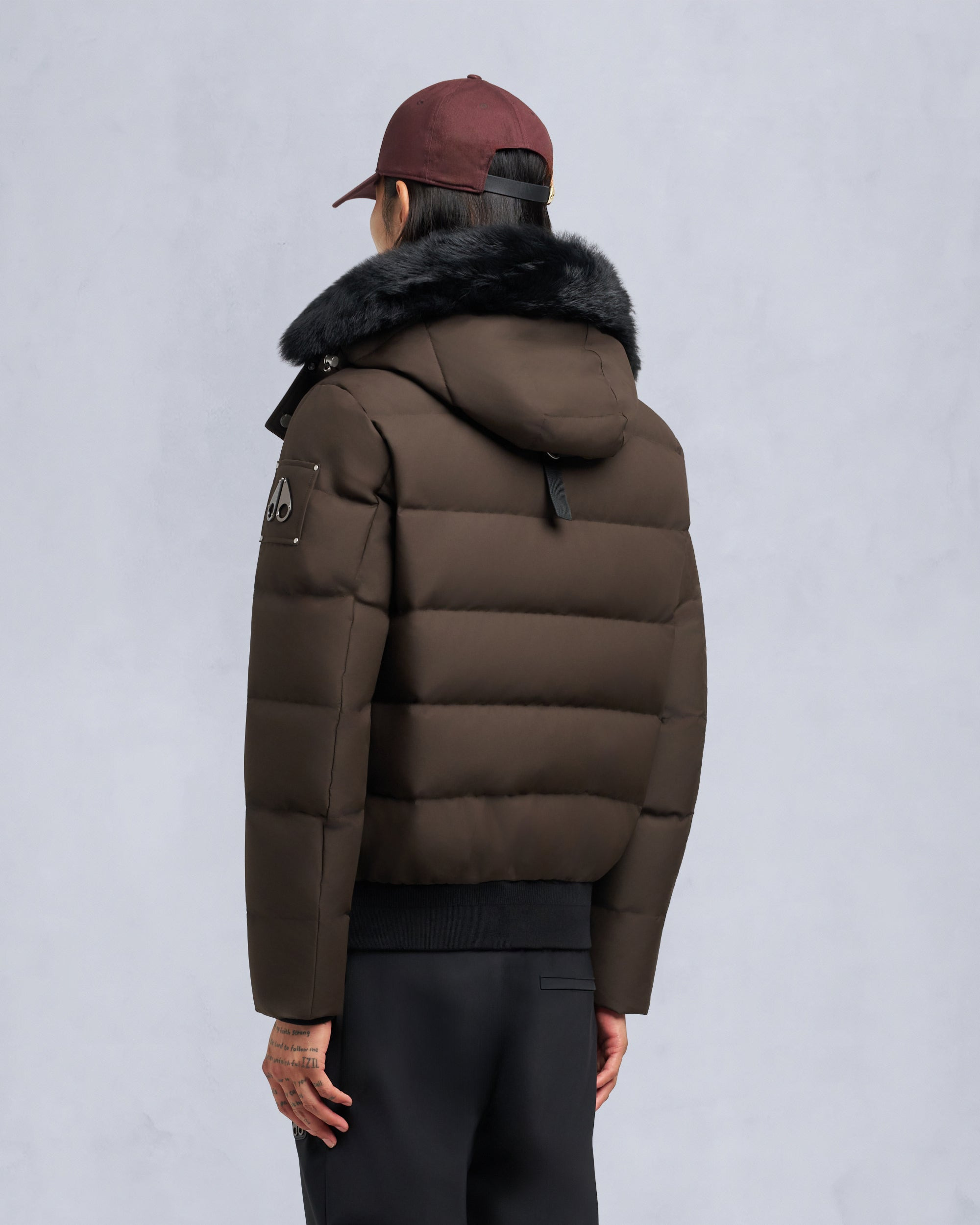 CLOUD SHEARLING TRIM BOMBER JACKET - 4