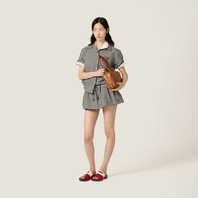 Miu Miu Gingham check miniskirt outlook