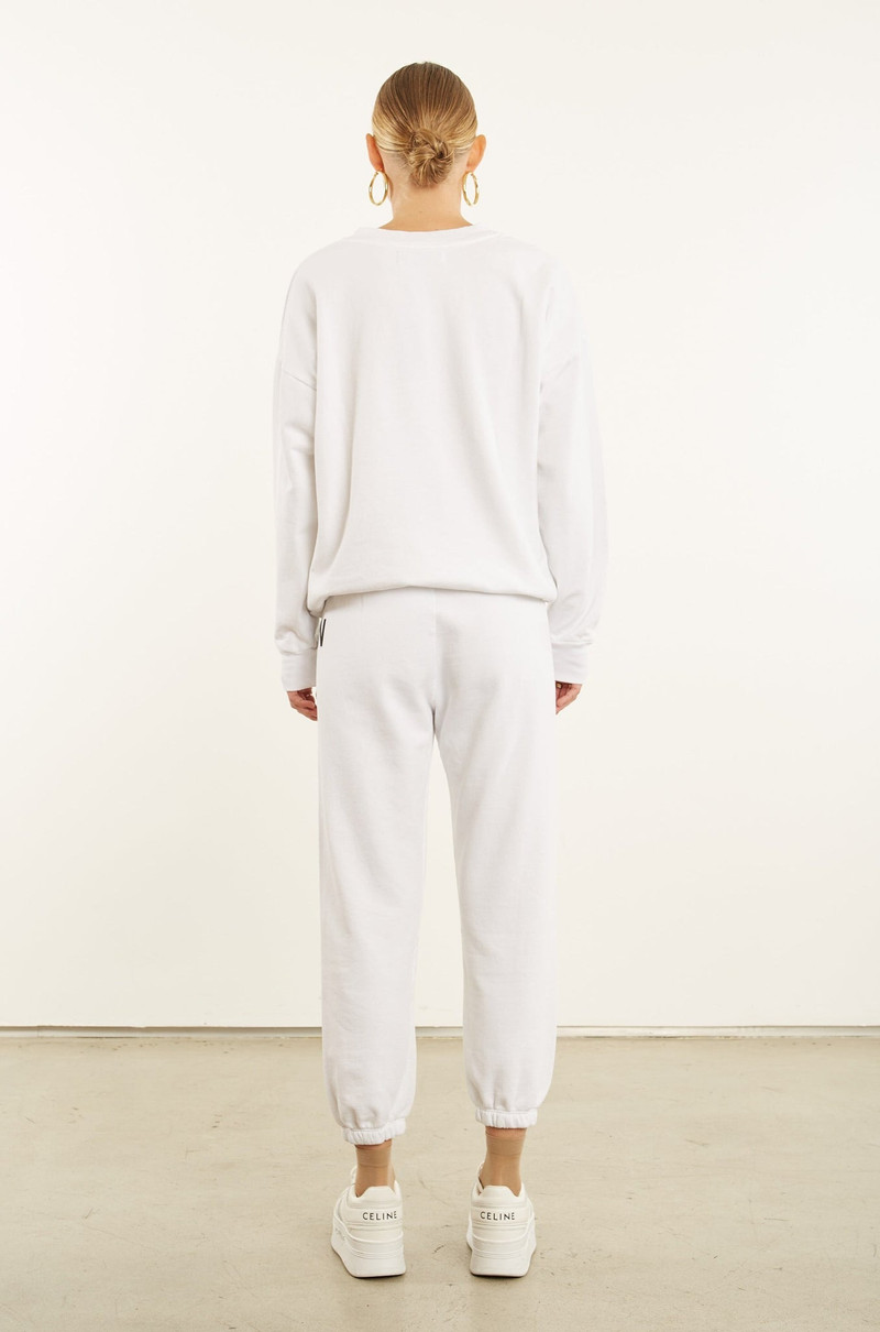 WHITE COTTON LOGO SWEATSHIRT 3