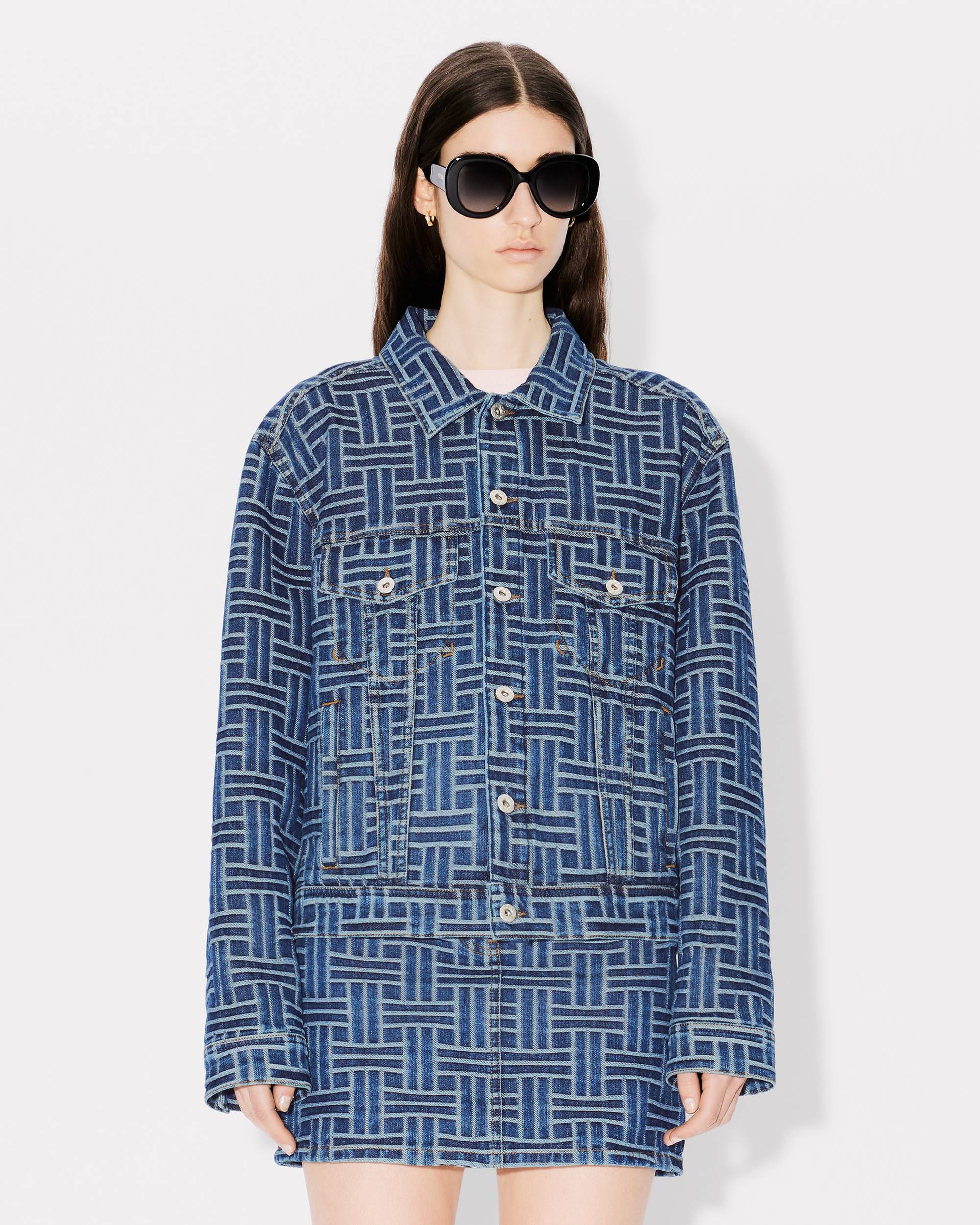 'KENZO Weave' trucker jacket in japanese denim - 4