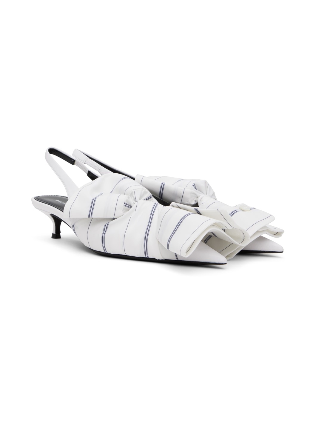 White Knife Chemise 40mm Slingback Heels - 4