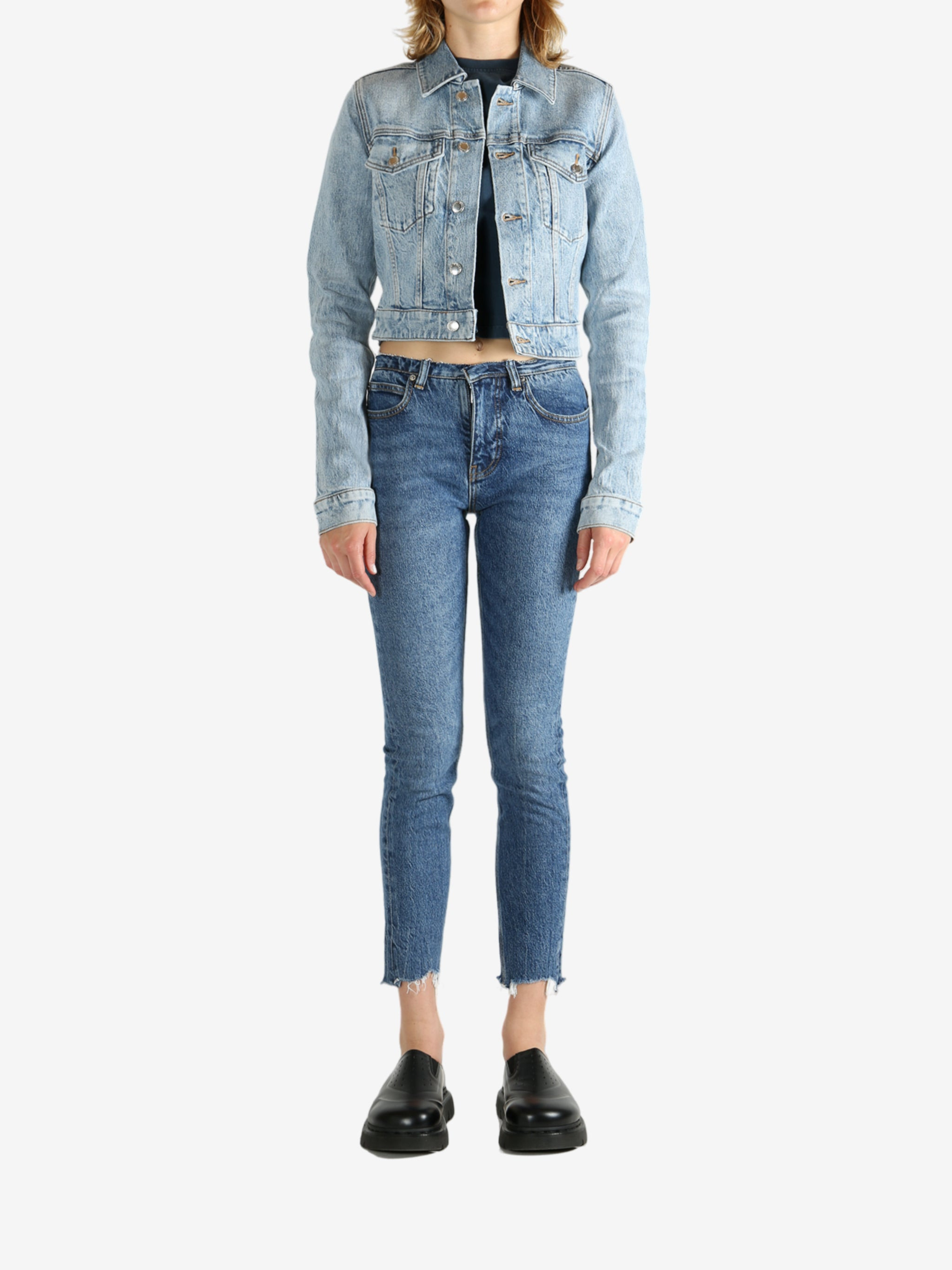 ALEXANDER WANG - Women Frayed Waistband Low Rise Skinny Jean - 4
