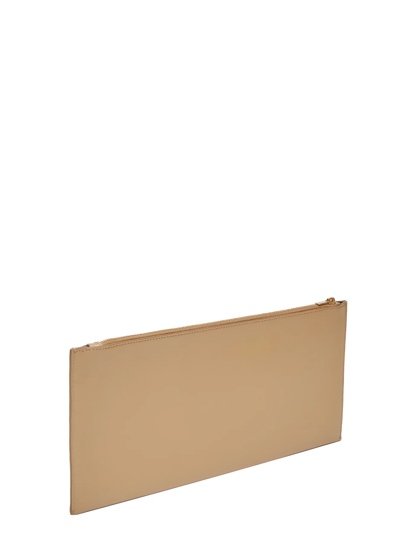 Flat rectangular leather clutch bag - 5