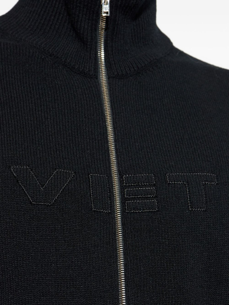 ribbed zip-up cardigan 5