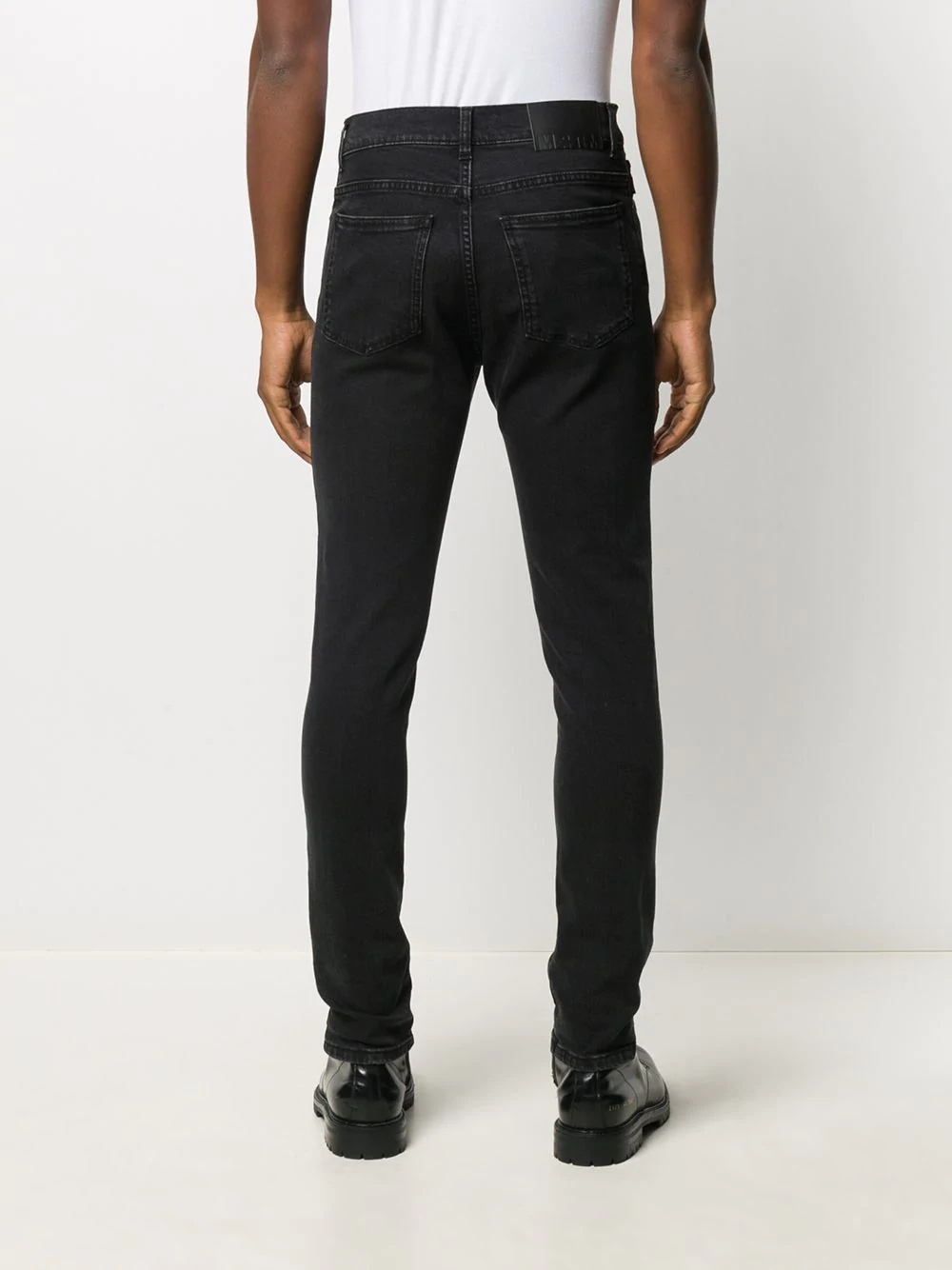 tonal-stitching slim-fit jeans - 4