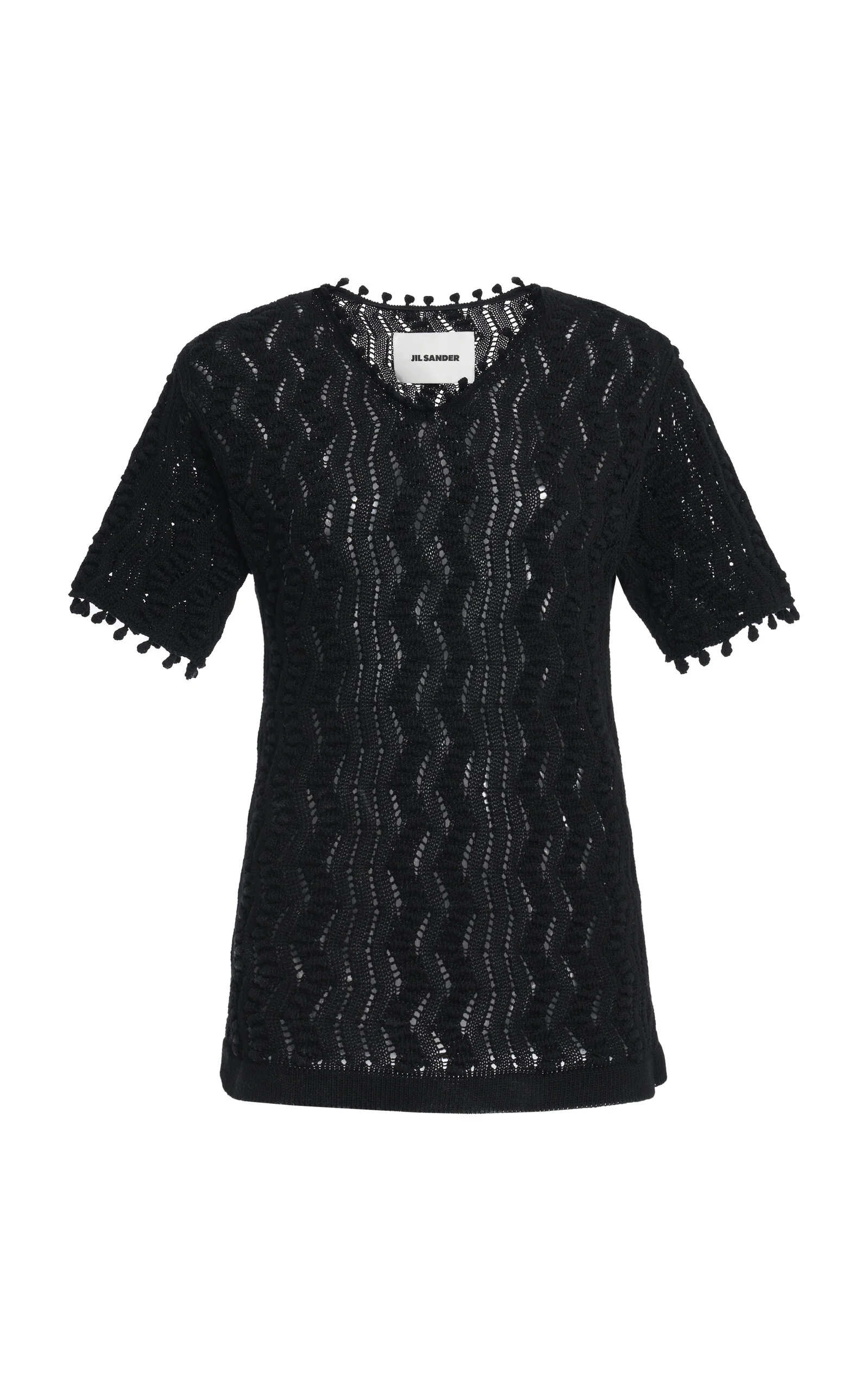 Cotton Crochet Top black - 1