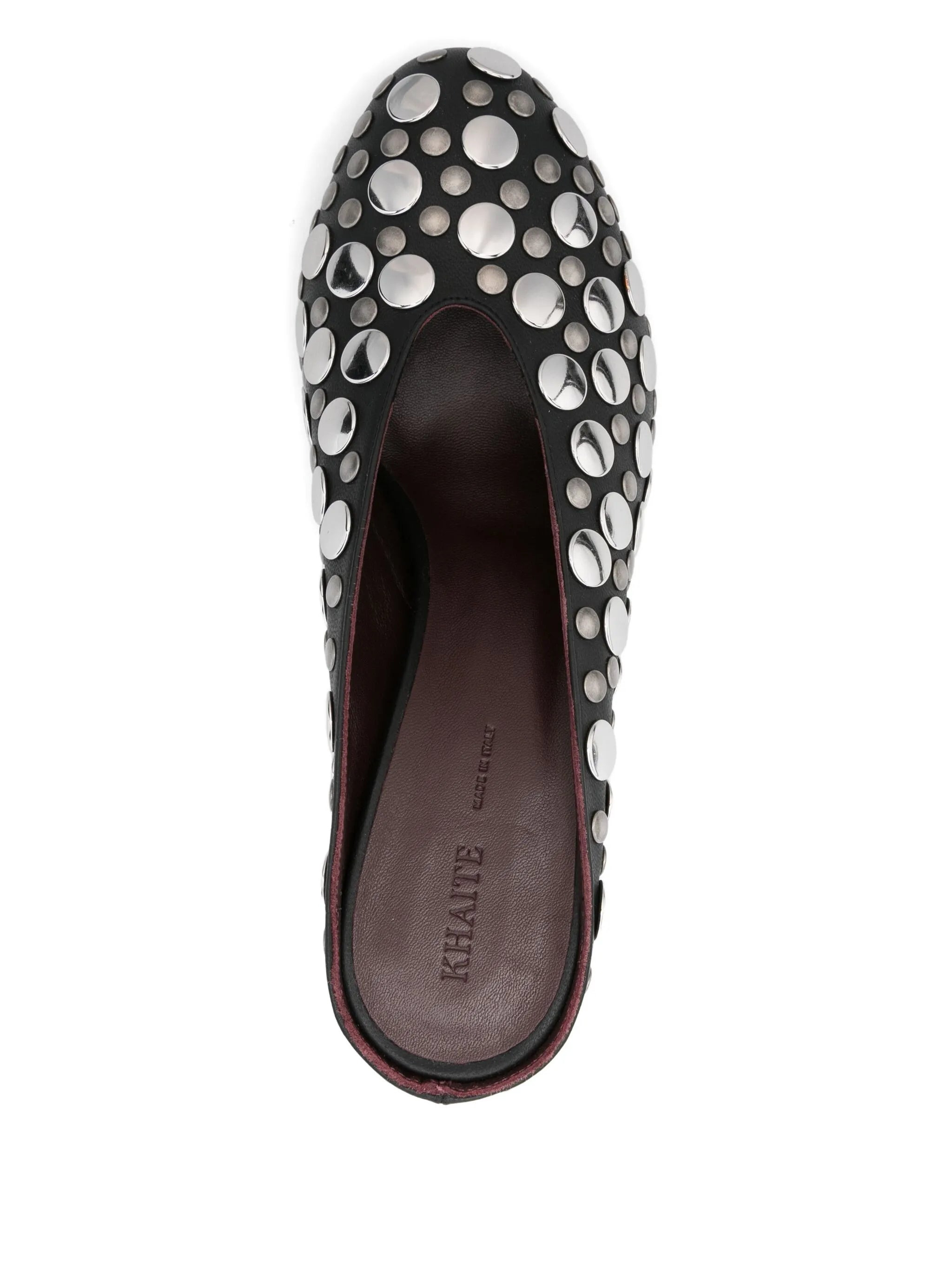 70mm metallic-studded heeled mules - 4