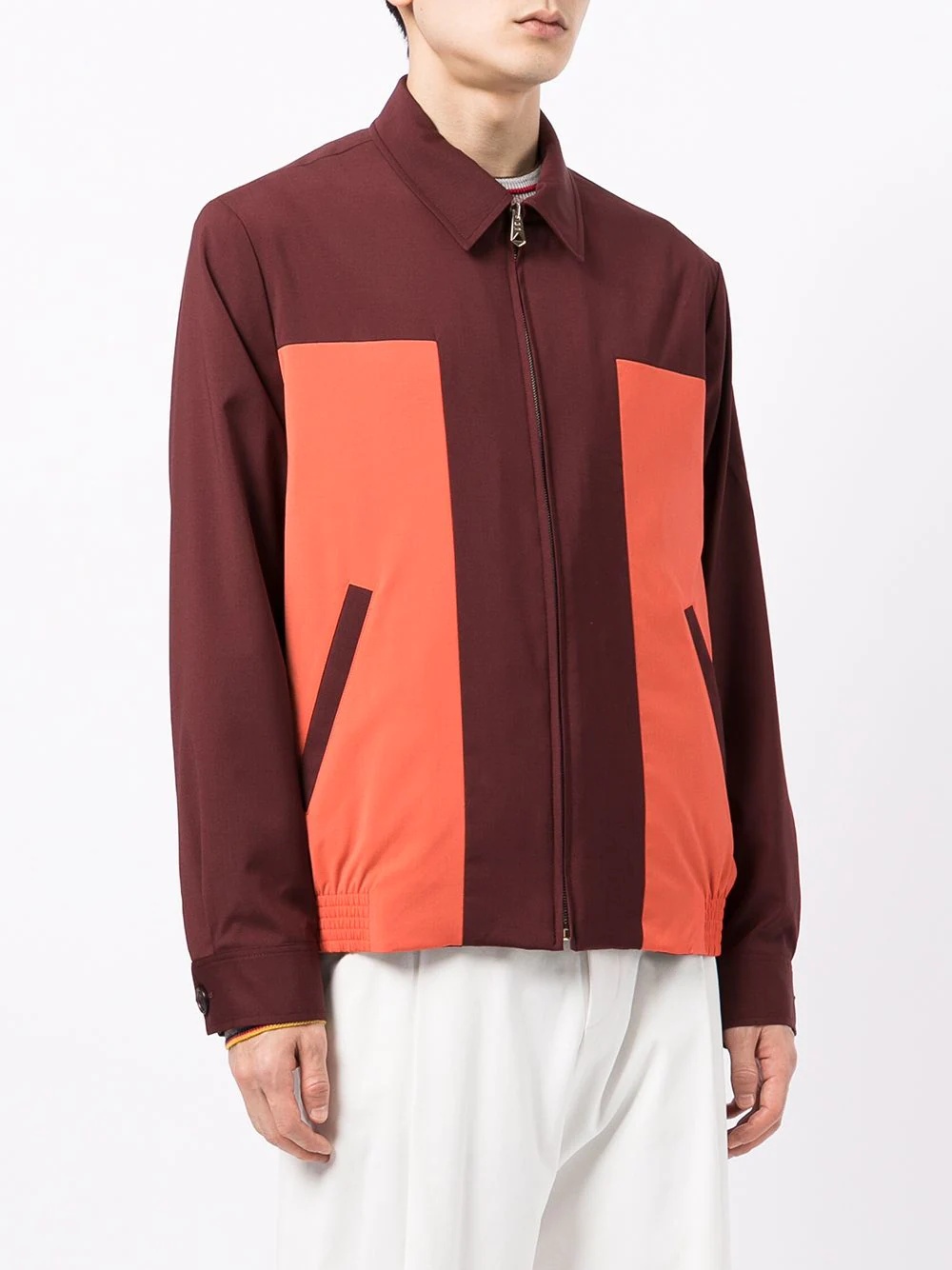 colour block lightweight jacket - 3