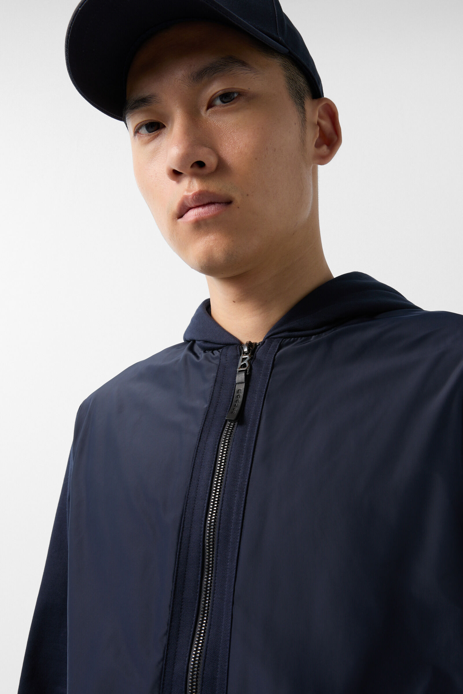 Devon hybrid jersey jacket in Navy blue - 5