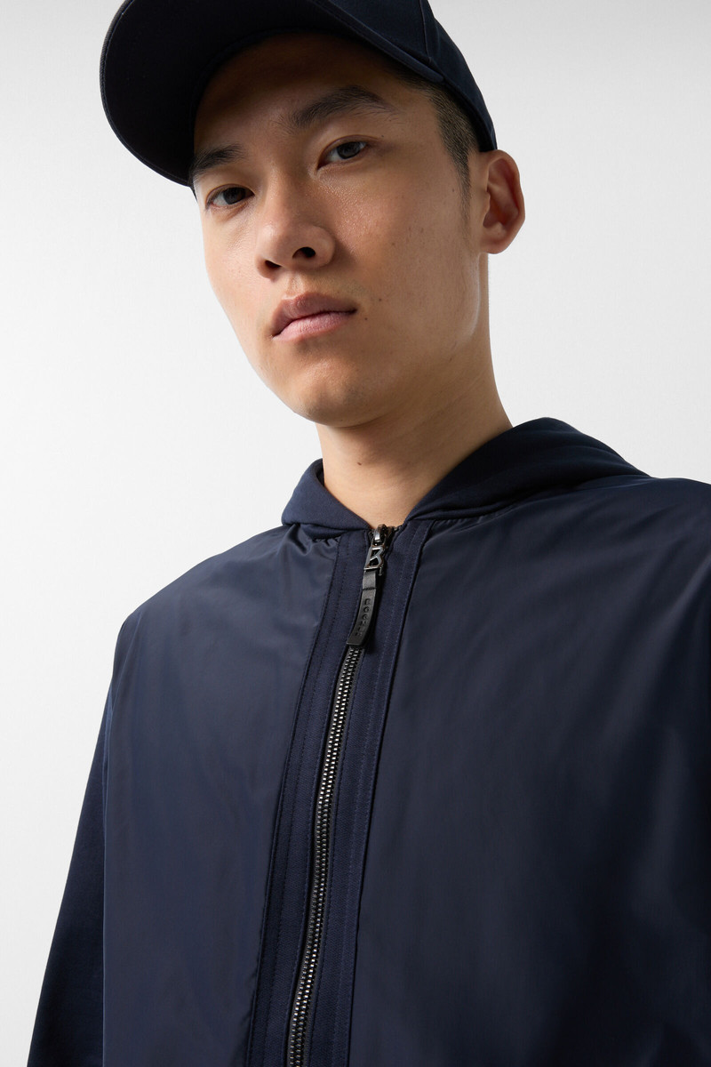 Devon hybrid jersey jacket in Navy blue 5