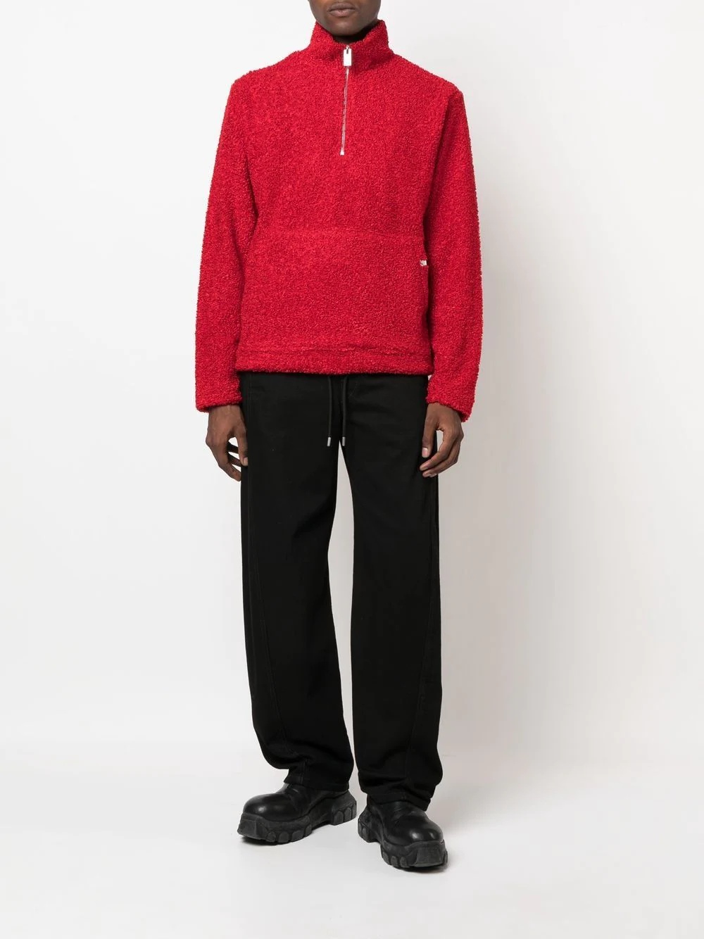 bouclé half-zip sweatshirt - 2