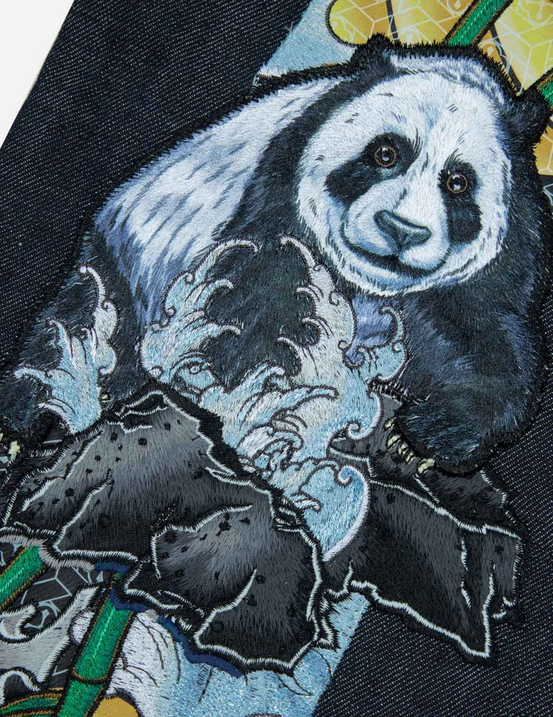 PANDA DAICOCK EMBROIDERY  CARROT FIT JEANS #2017 10