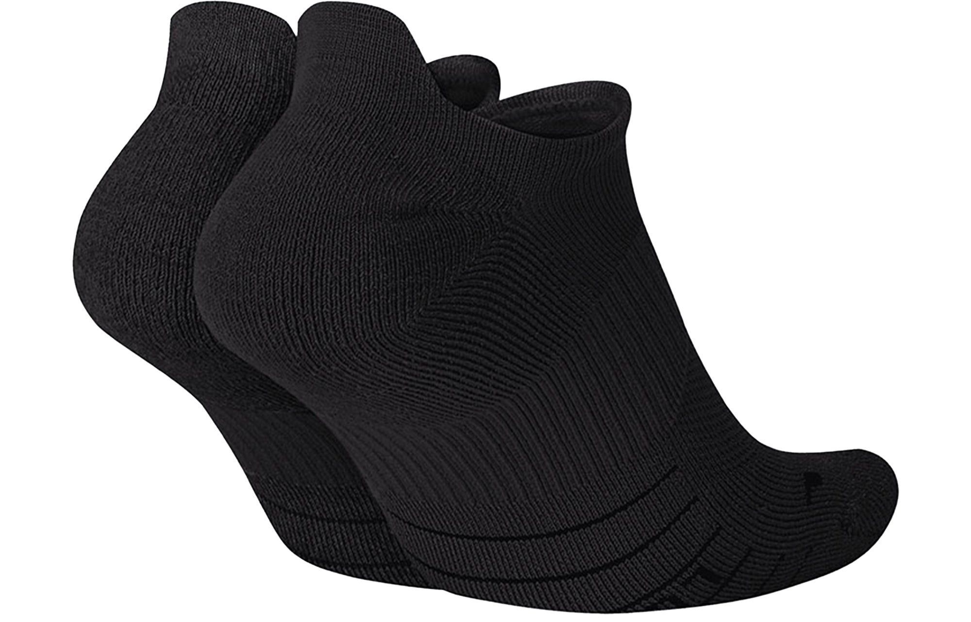 Nike Casual Sports Breathable Running Socks Couple Style 2 Pairs Black SX7554-010 - 2