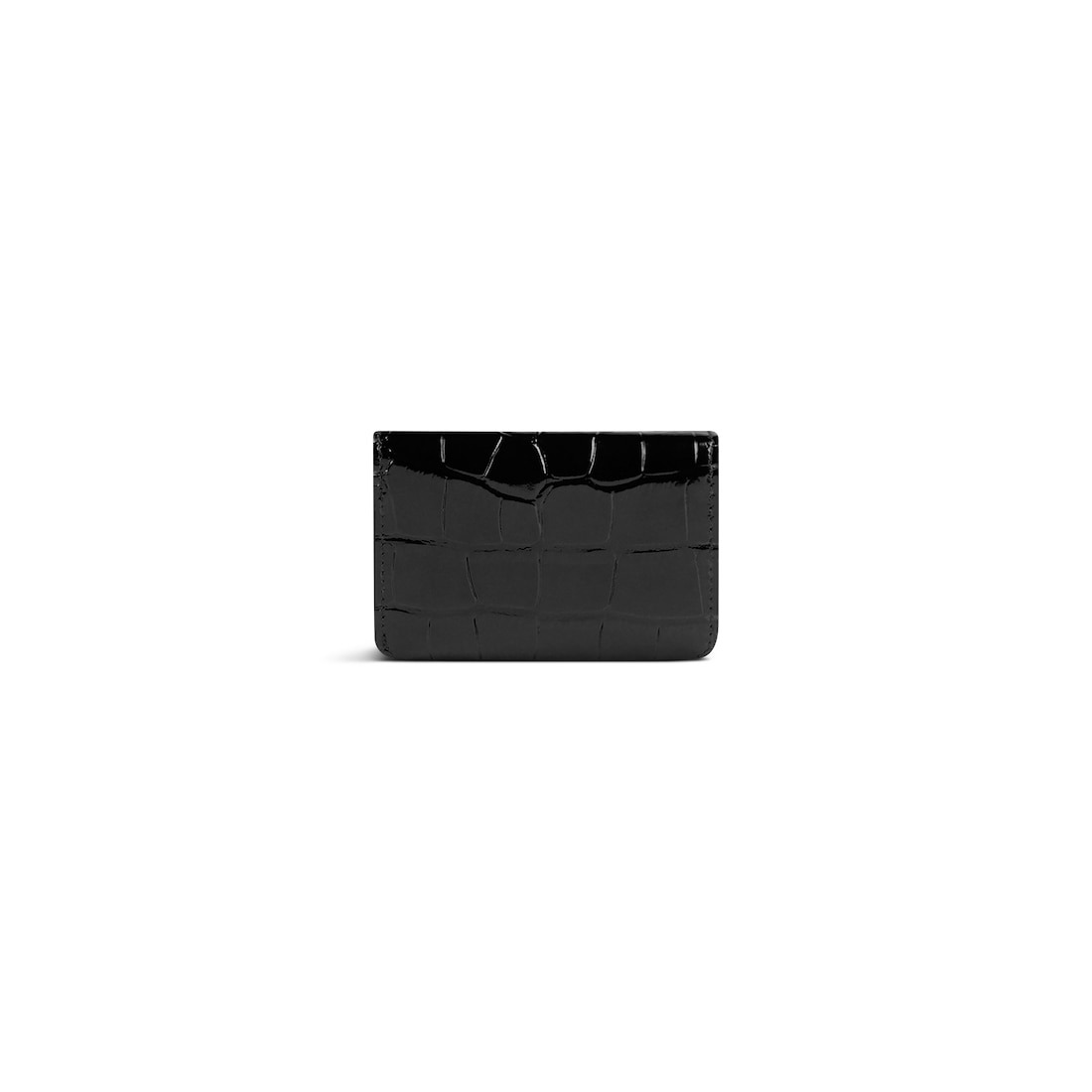 Cash Mini Wallet Crocodile Embossed in Black/white - 2
