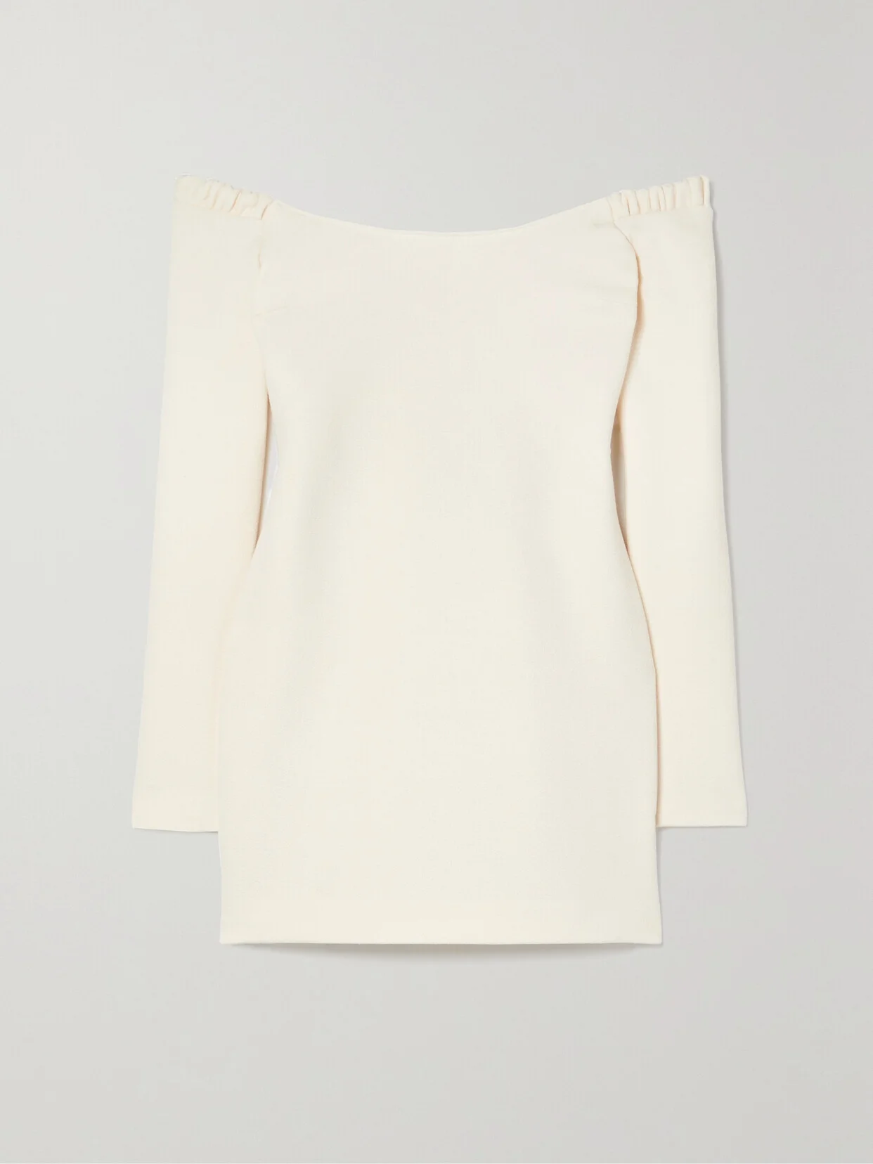 Octavia Off-the-shoulder Wool-crepe Mini Dress - 1